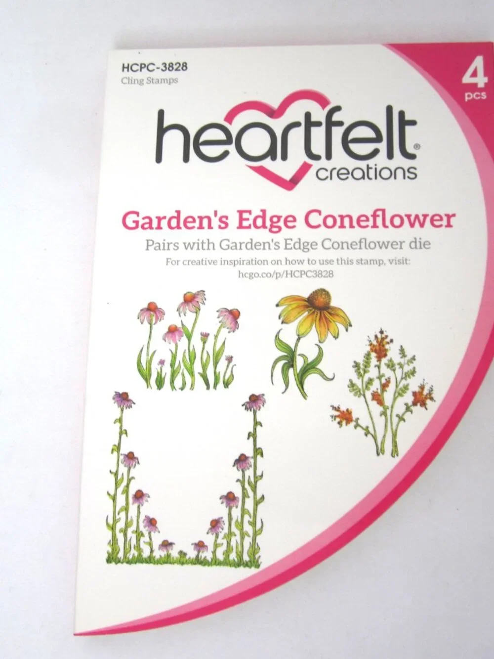 Heartfelt Creations Garden's Edge Coneflower Craft Dies & Cling Stamps Flowers